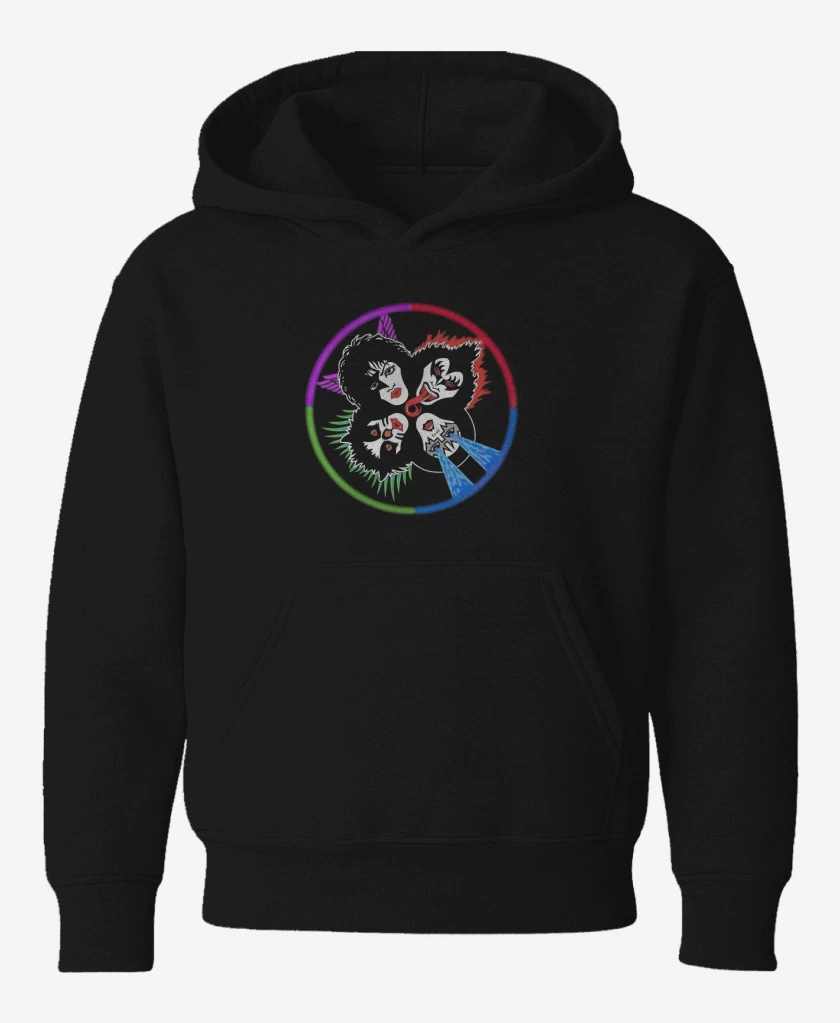Poleron de niño Negro de Kiss Pecho