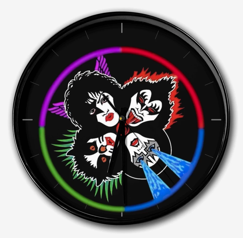 Reloj Negro de Kiss Pecho