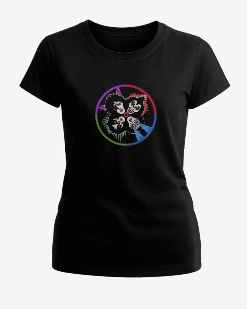 Polera de Mujer Negro de Kiss Pecho