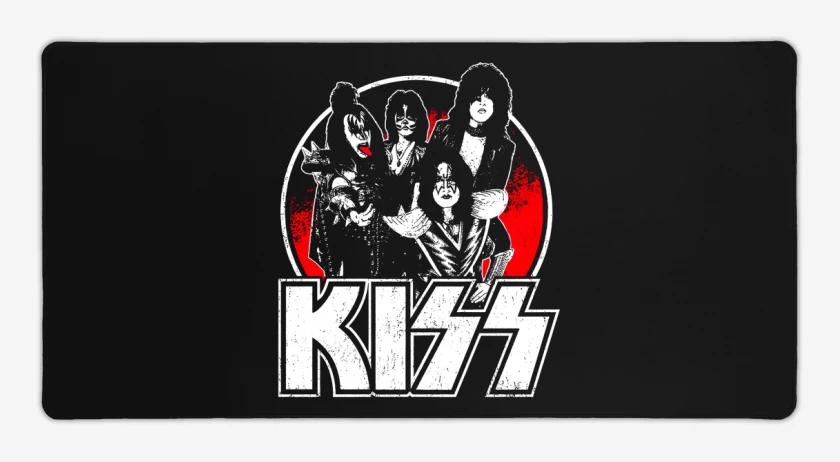 Mouse pad Gamer Negro de Kiss 