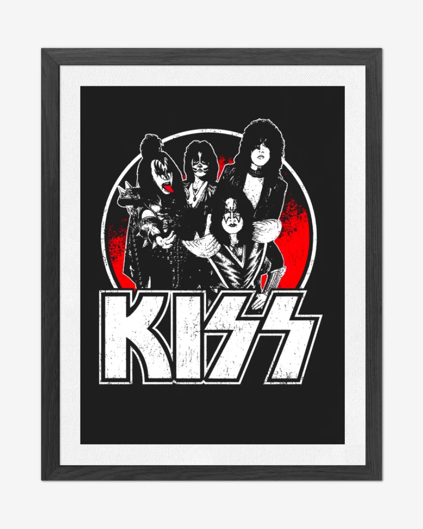 Cuadro decorativo Negro de Kiss 