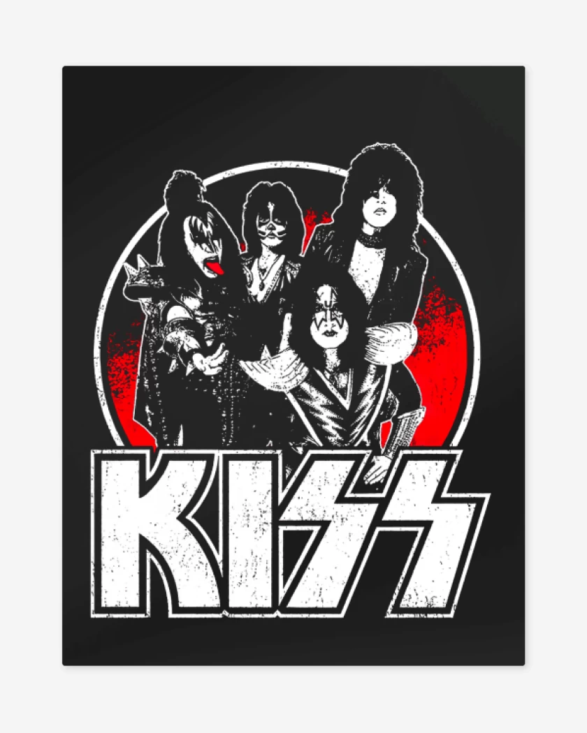 Print metalico Negro de Kiss 