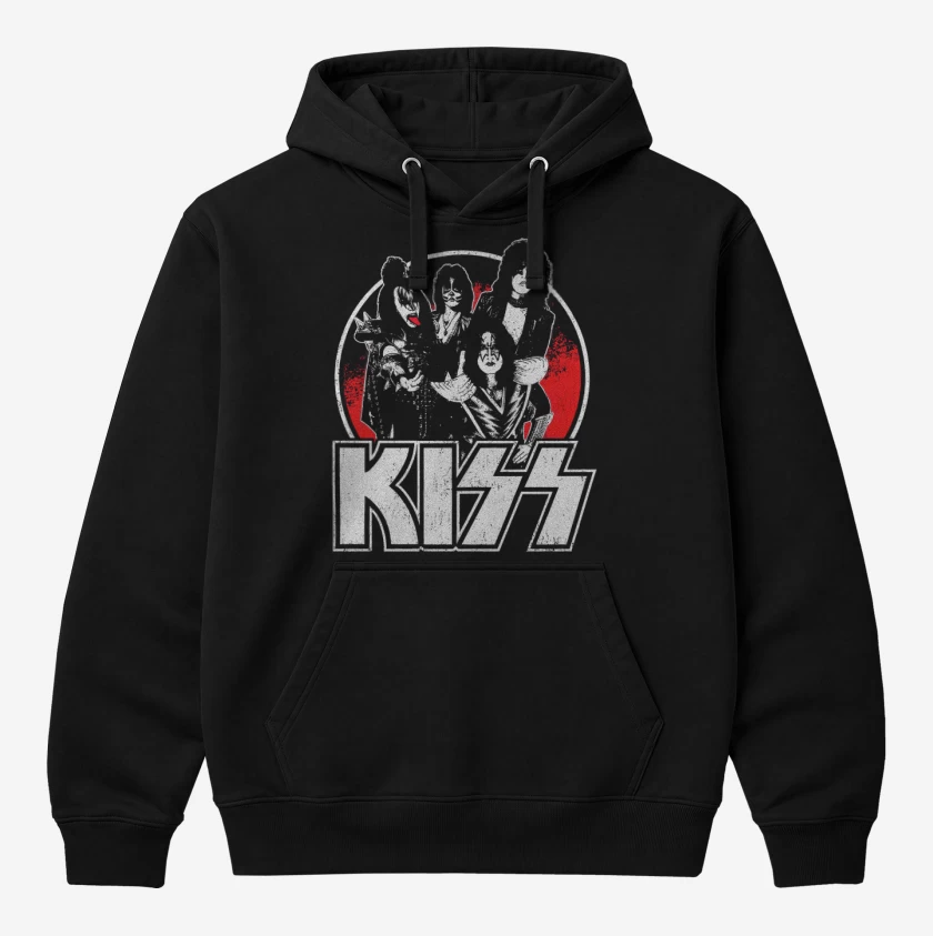 Polerón Canguro Negro de Kiss 