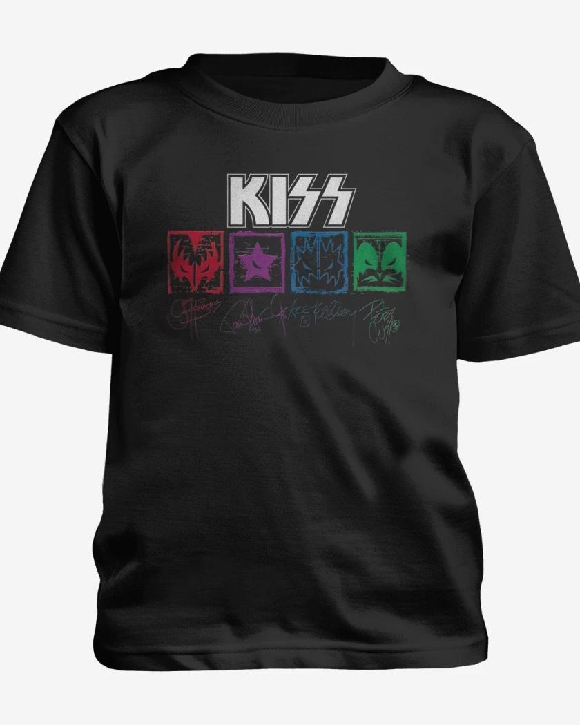 Polera de niño Kiss autografiada