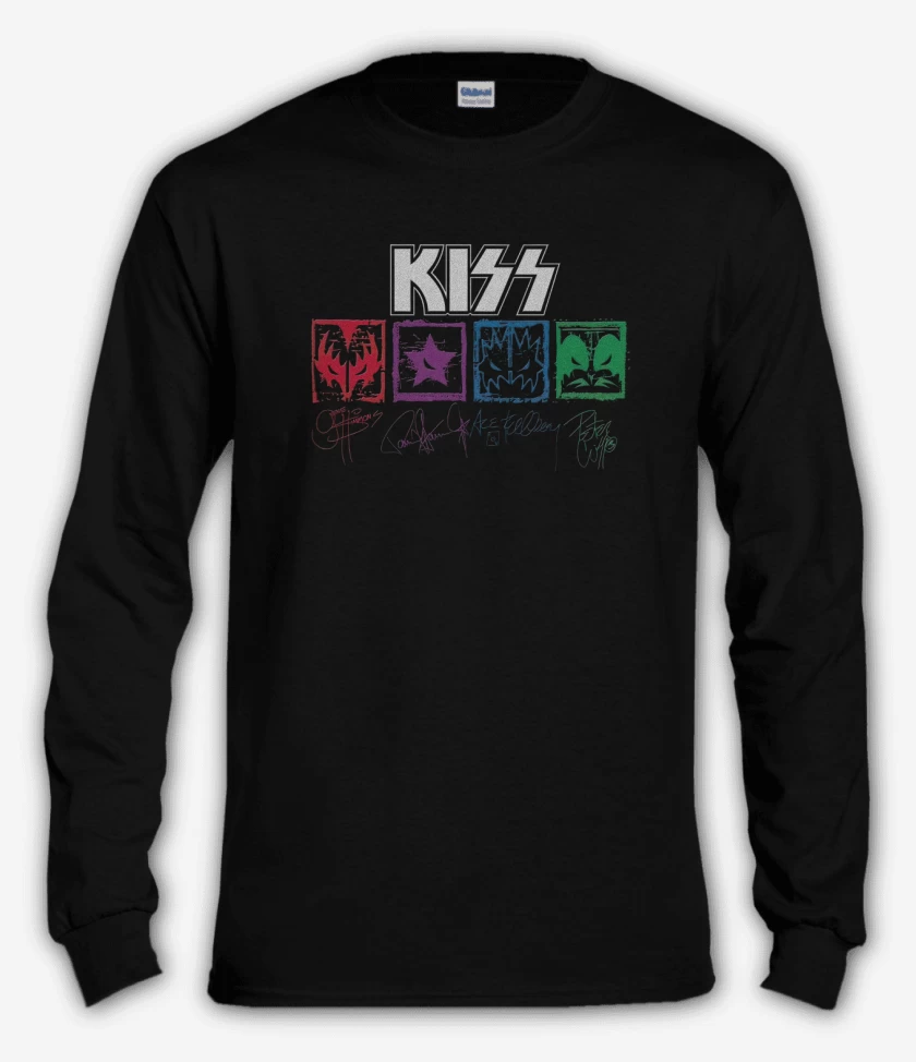 Polera manga larga Kiss autografiada