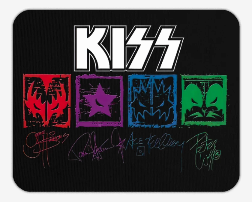Mousepad Kiss autografiada