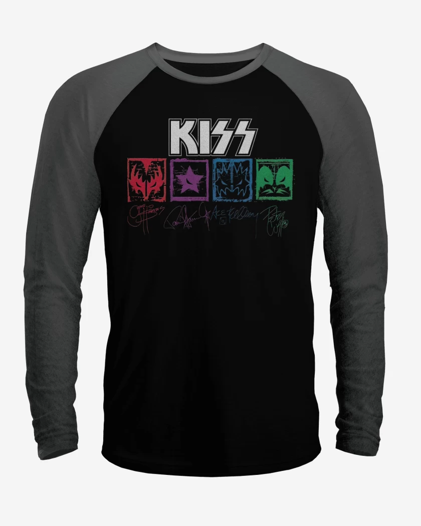 Polera Raglan Kiss autografiada