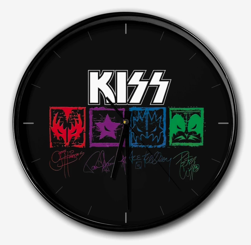 Reloj Negro de Kiss autografiada