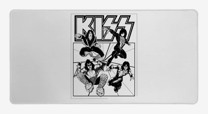 Mouse pad Gamer Blanco de Kiss 3