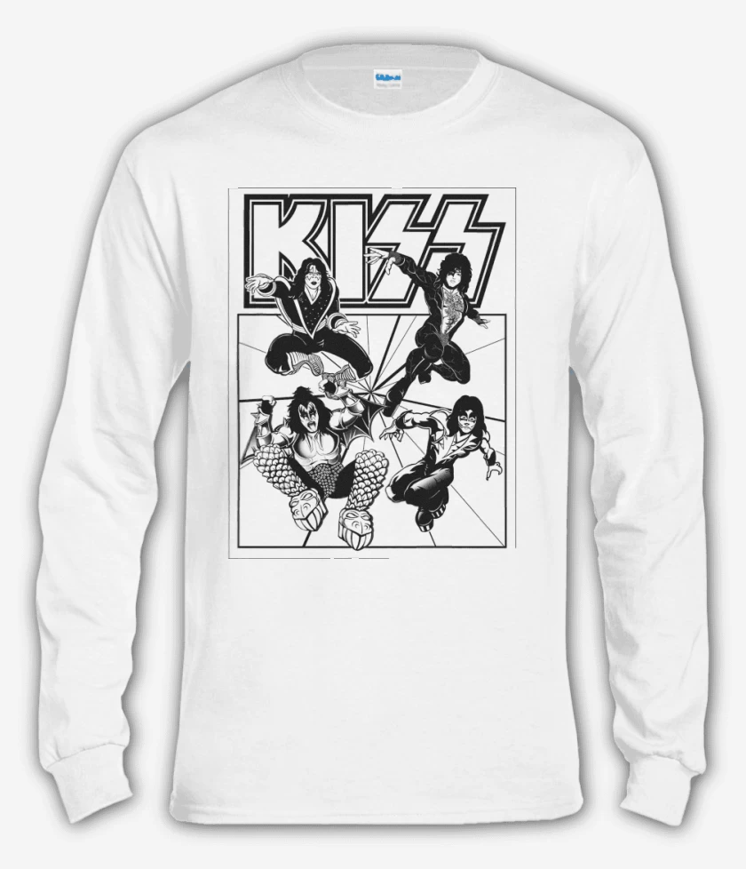 Polera manga larga Blanco de Kiss 3