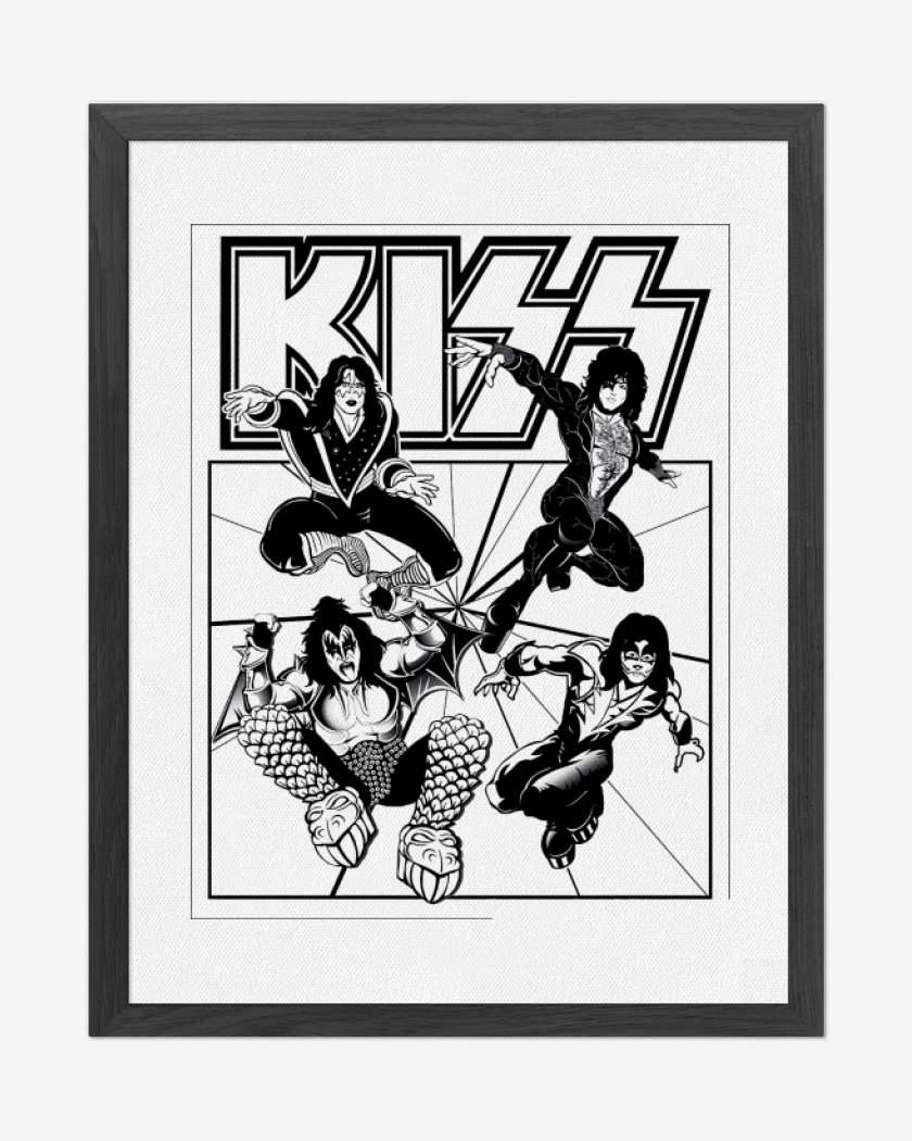 Cuadro decorativo Blanco de Kiss 3