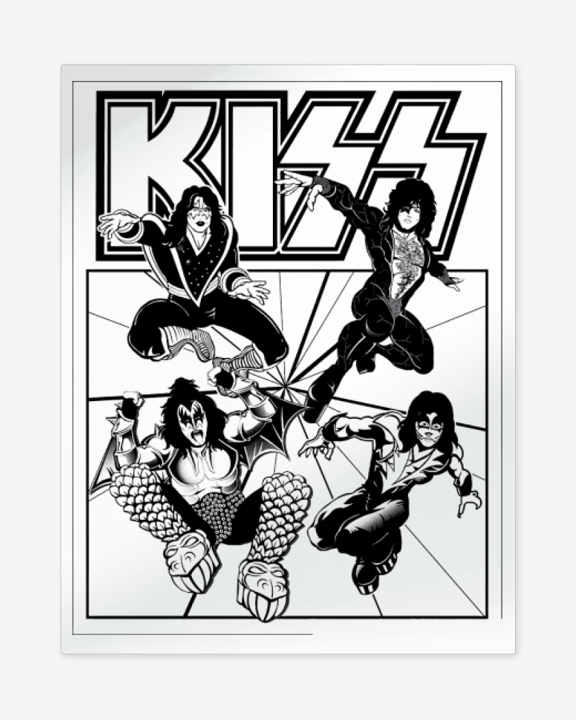 Print metalico Blanco de Kiss 3
