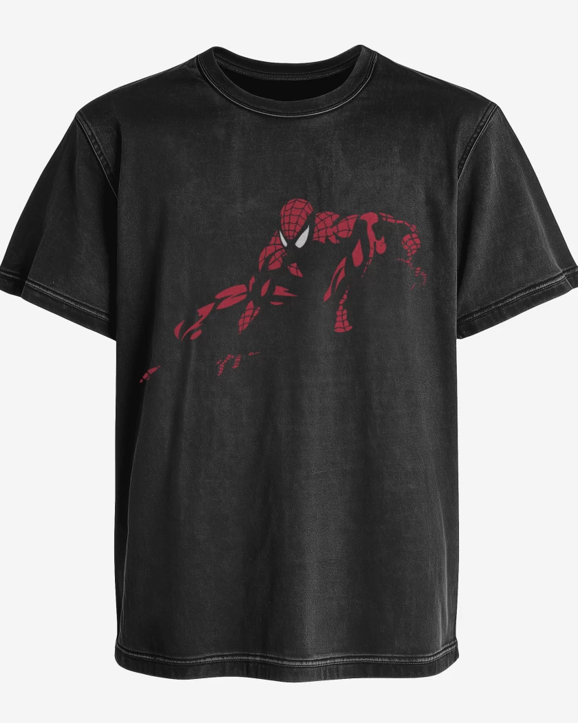 Polera desgastada Negro de Shadow Spider