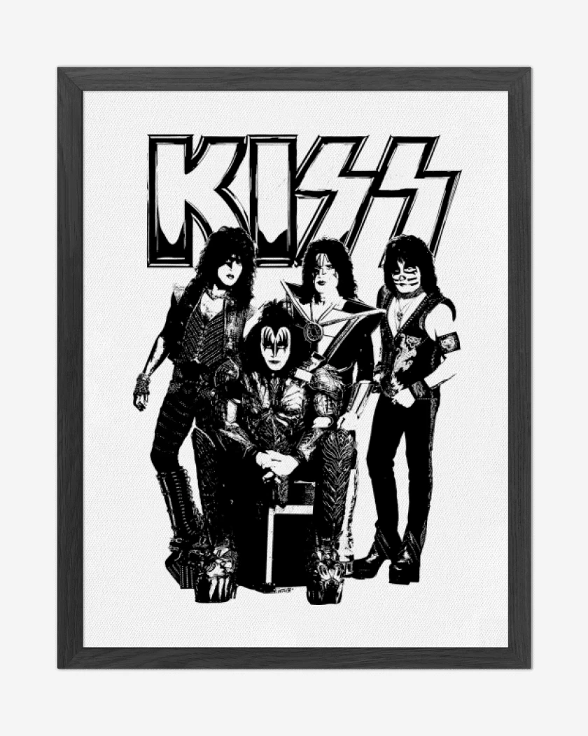 Cuadro decorativo Kiss Vintage