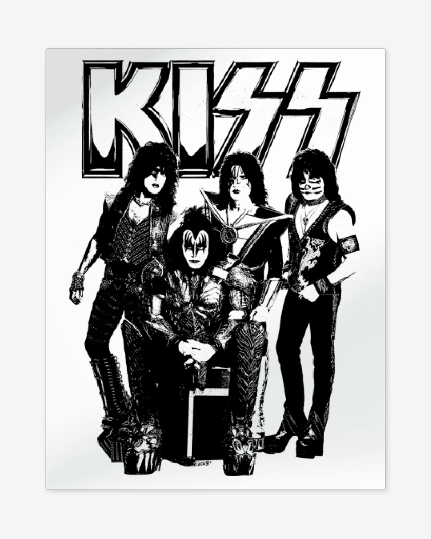 Print metalico Kiss Vintage