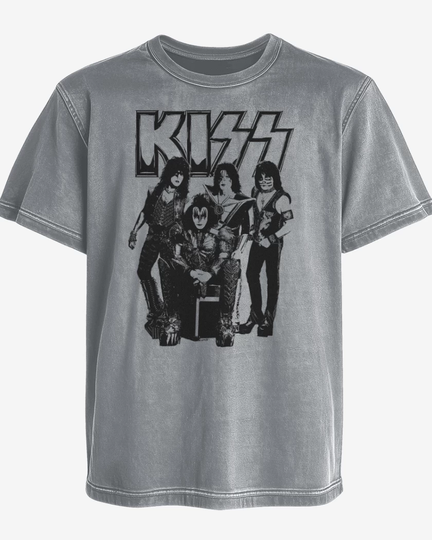 Polera desgastada Kiss Vintage