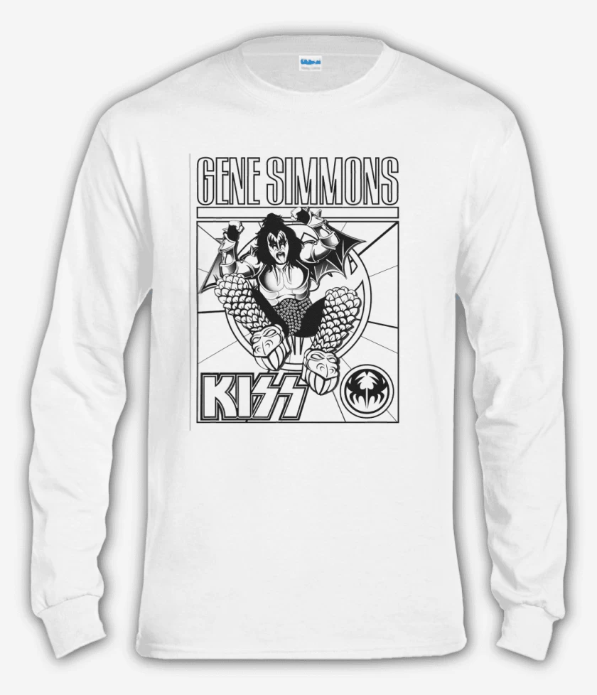 Polera manga larga Blanco de Gene Simons