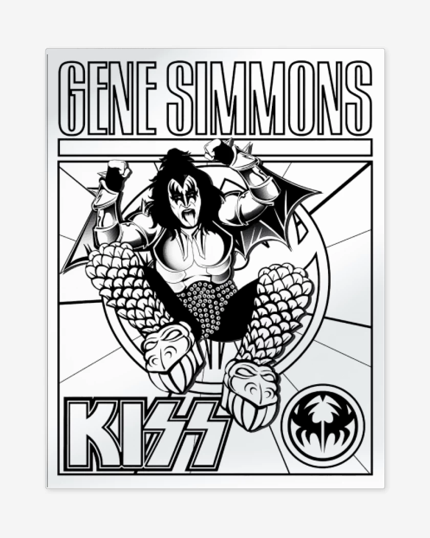 Print metalico Blanco de Gene Simons