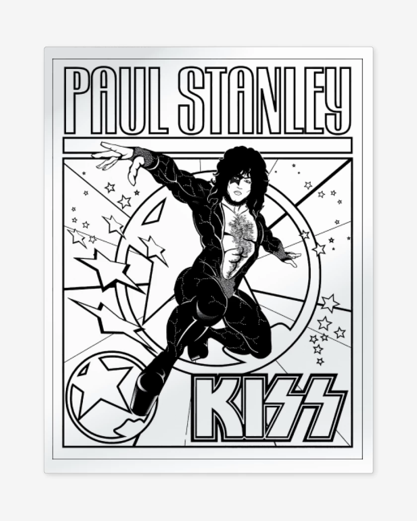 Print metalico Blanco de Paul Stanley