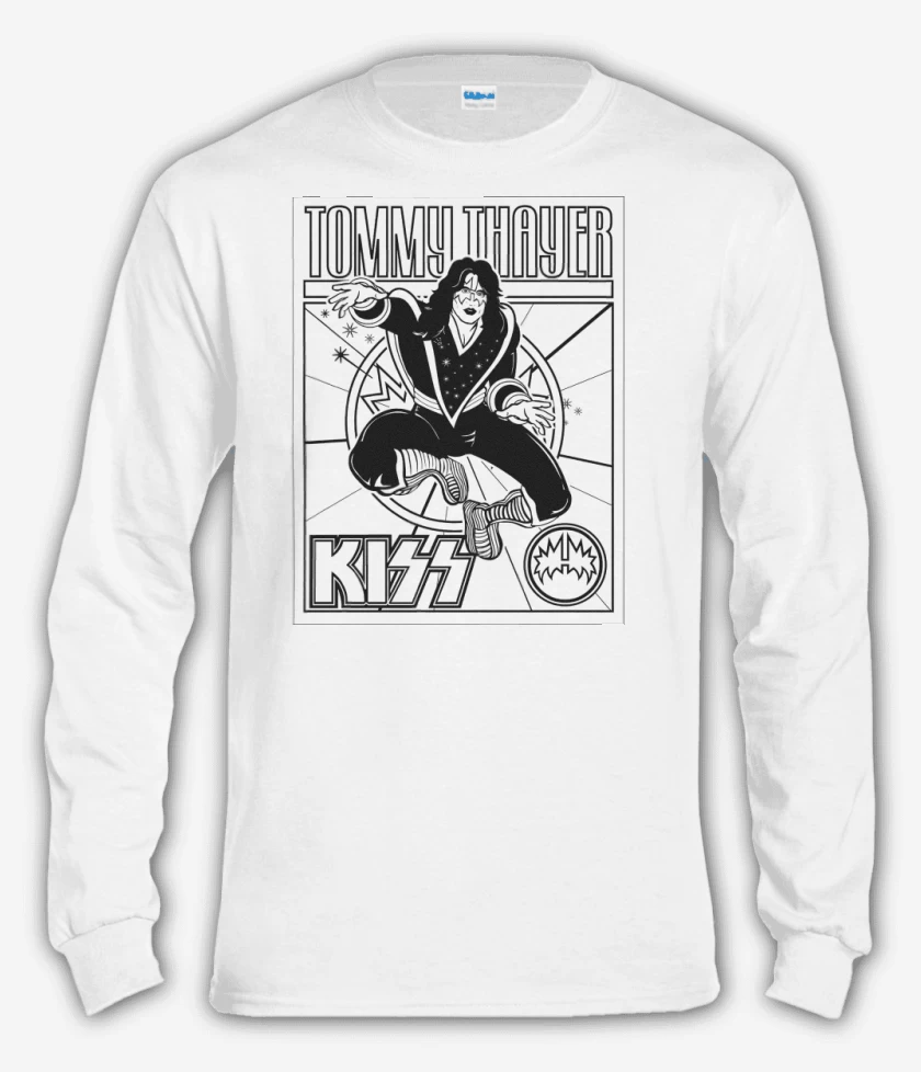 Polera manga larga Blanco de Tommy thayer