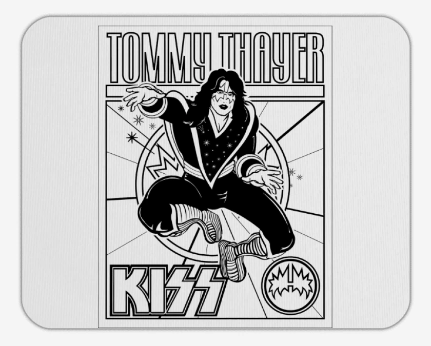 Mousepad Blanco de Tommy thayer