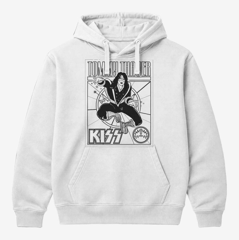 Polerón Canguro Blanco de Tommy thayer