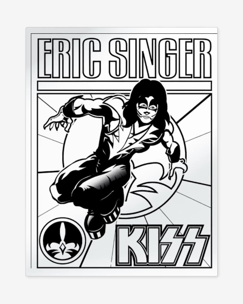 Print metalico Blanco de Eric Singer