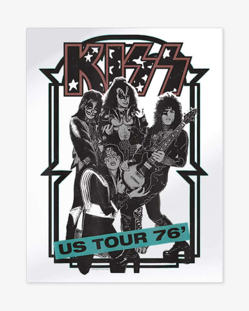 Print metalico Kiss US Tour 76