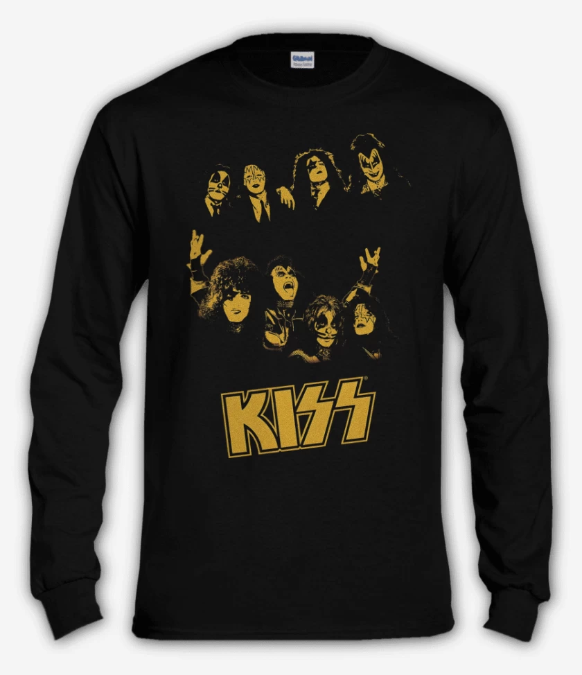 Polera manga larga Negro de Vintage Kiss
