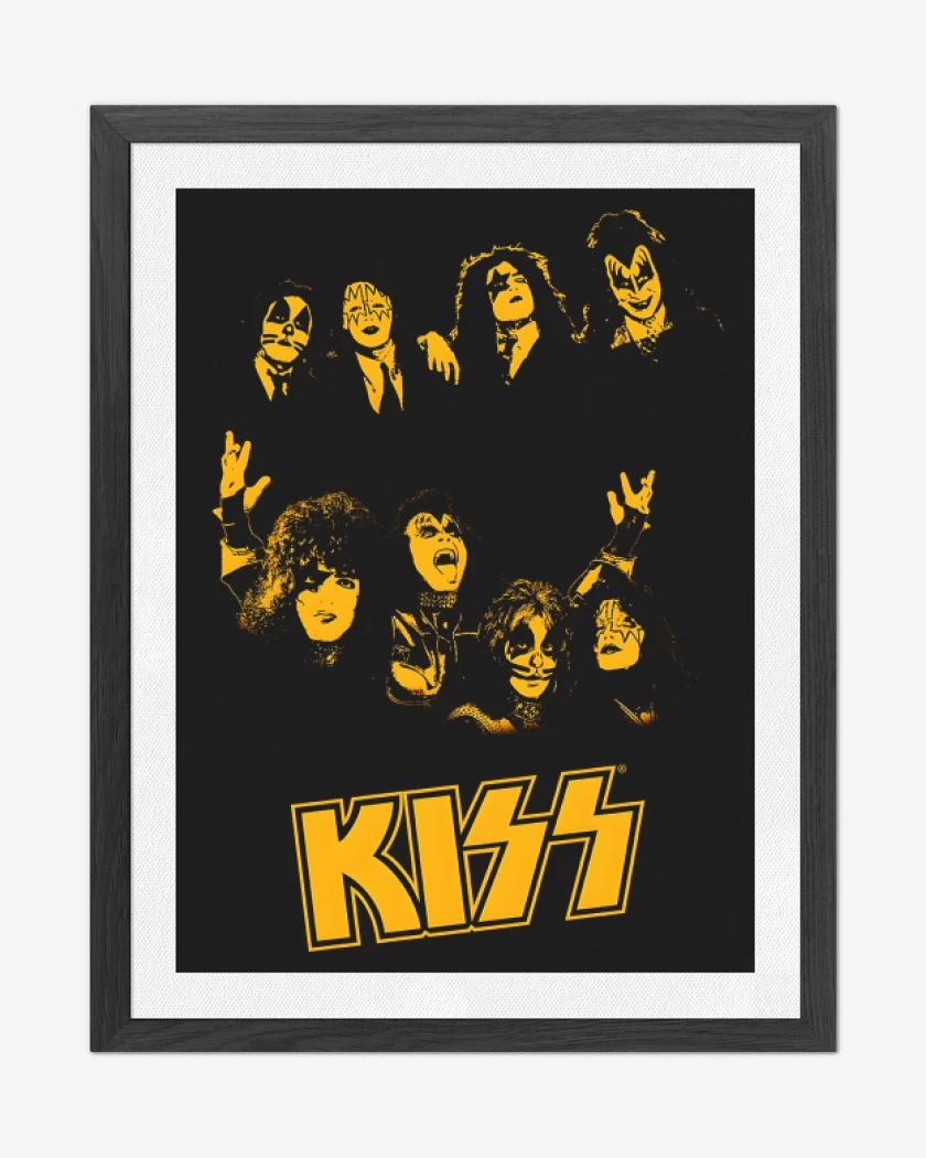 Cuadro decorativo Negro de Vintage Kiss
