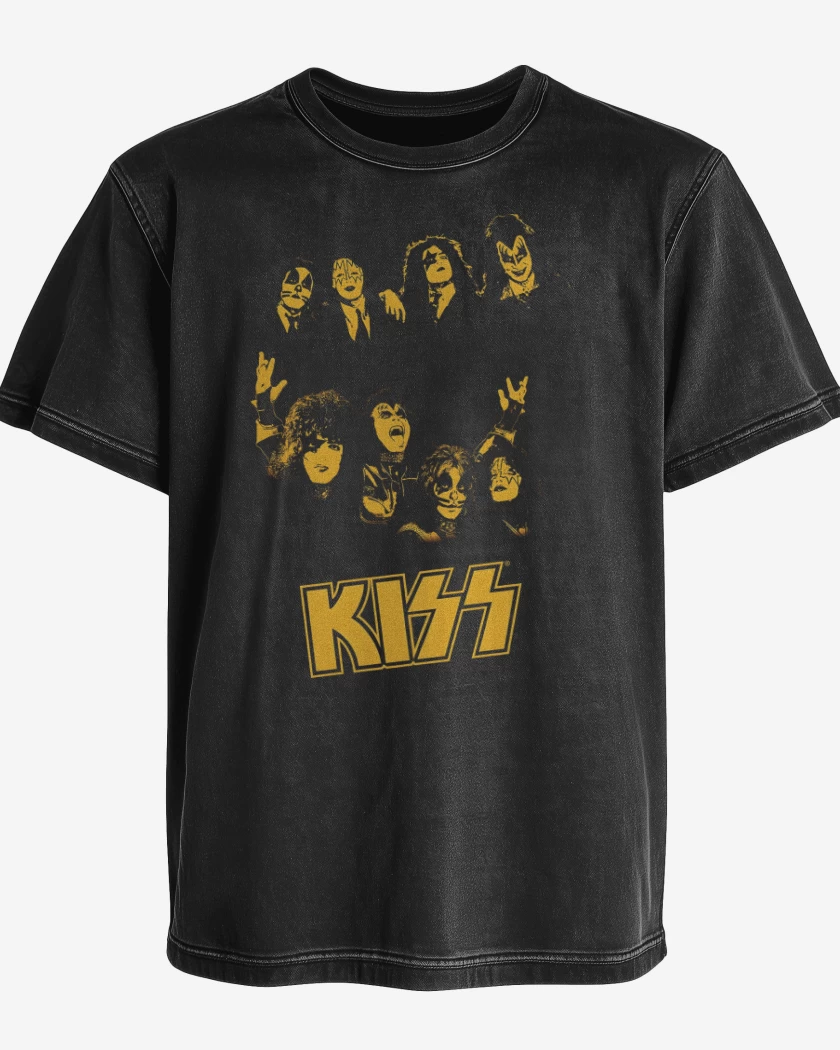 Polera desgastada Vintage Kiss