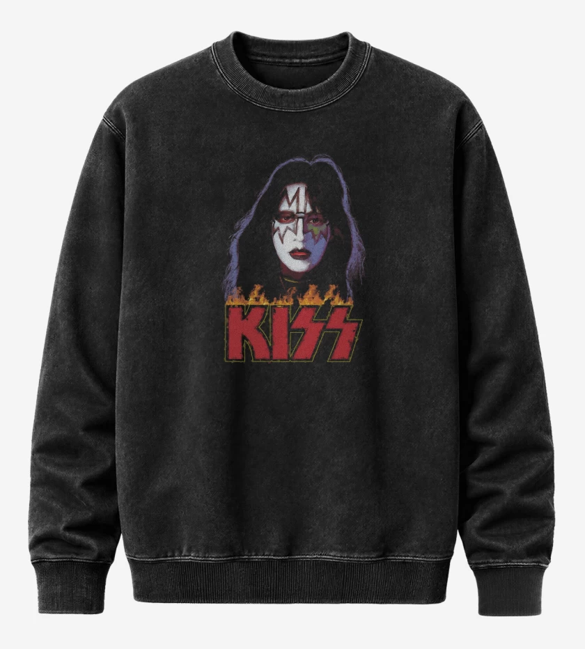 Poleron Polo Acid Wash Negro de Spaceman