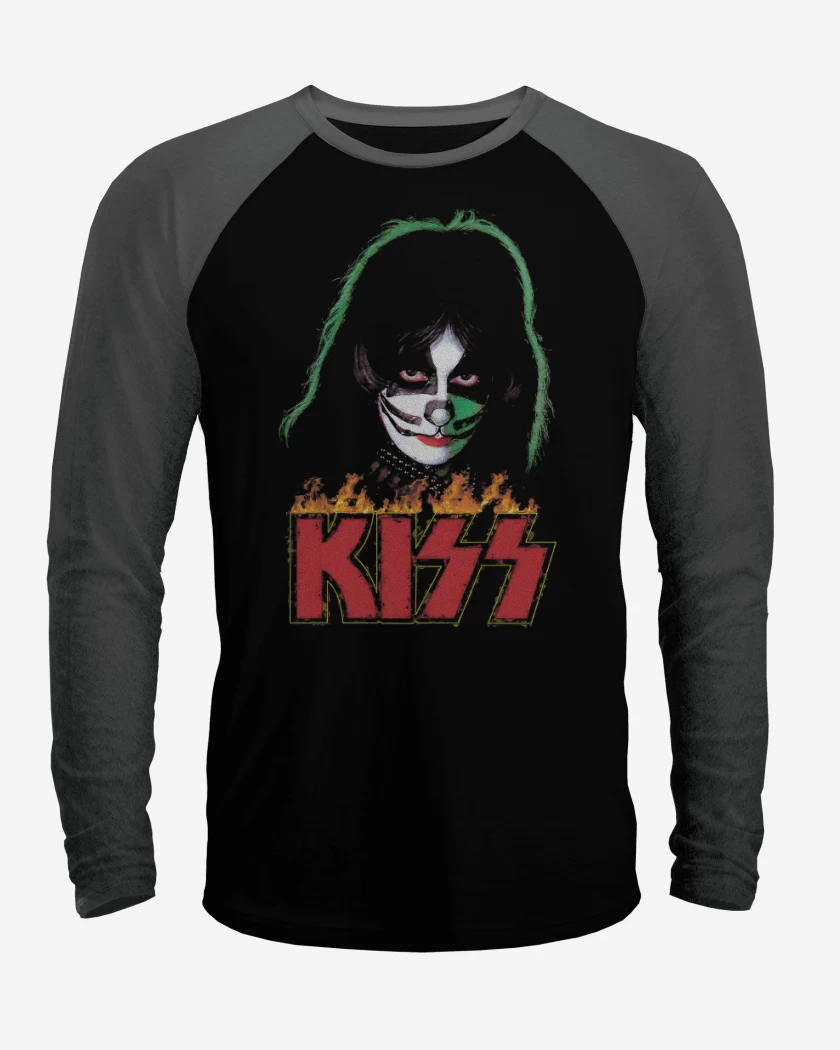 Polera Raglan Negro / Negro Heather de The Cat