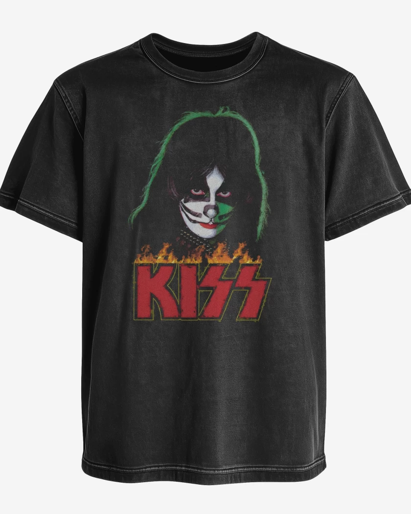 Polera desgastada Negro de The Cat