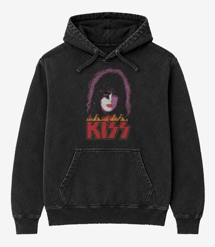 Poleron Canguro Acid Wash Negro de Starchild