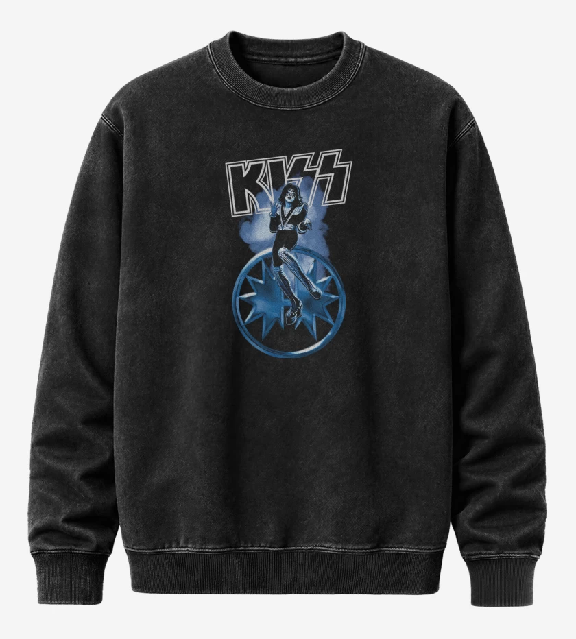 Poleron Polo Acid Wash Negro de Spaceman Thayer