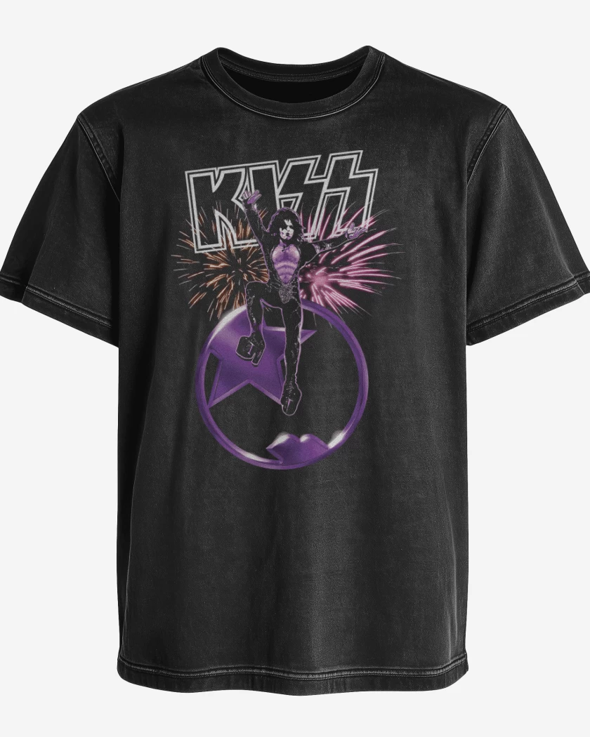 Polera desgastada Negro de Starchild Stanley