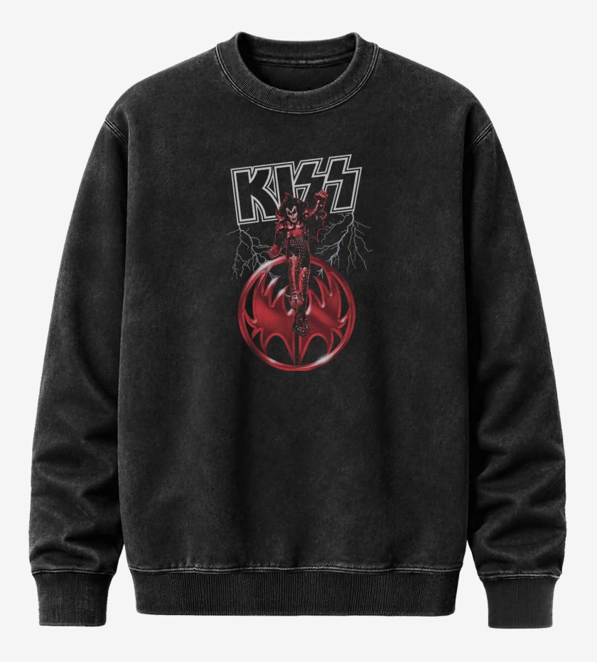 Poleron Polo Acid Wash Negro de Demon Simmons