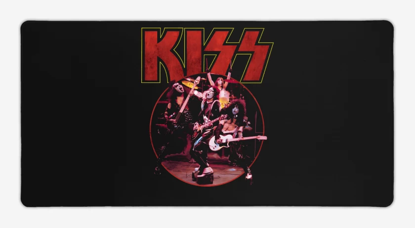 Mouse pad Gamer Negro de Kiss Band