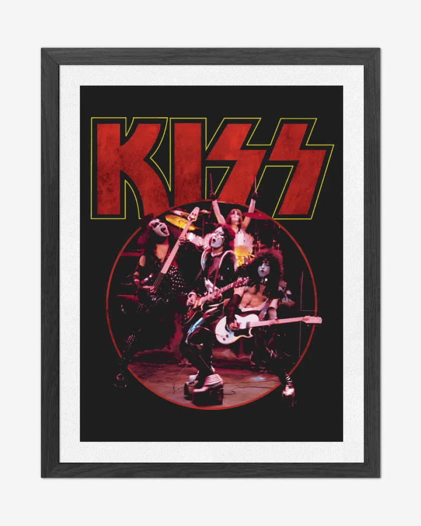 Cuadro decorativo Negro de Kiss Band