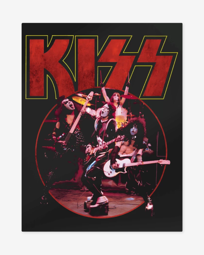 Print metalico Negro de Kiss Band