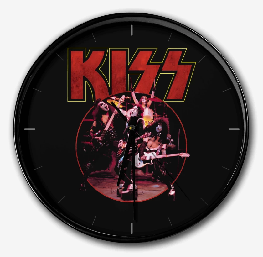 Reloj Negro de Kiss Band