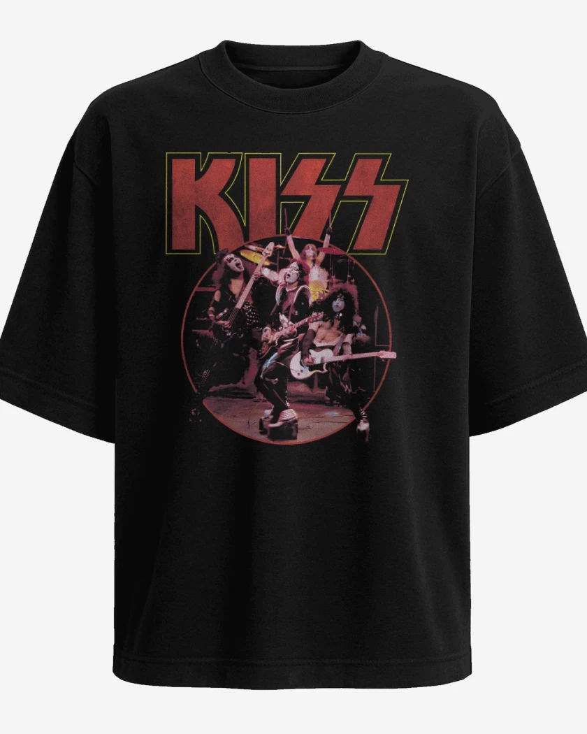 Polera Oversize Kiss Band