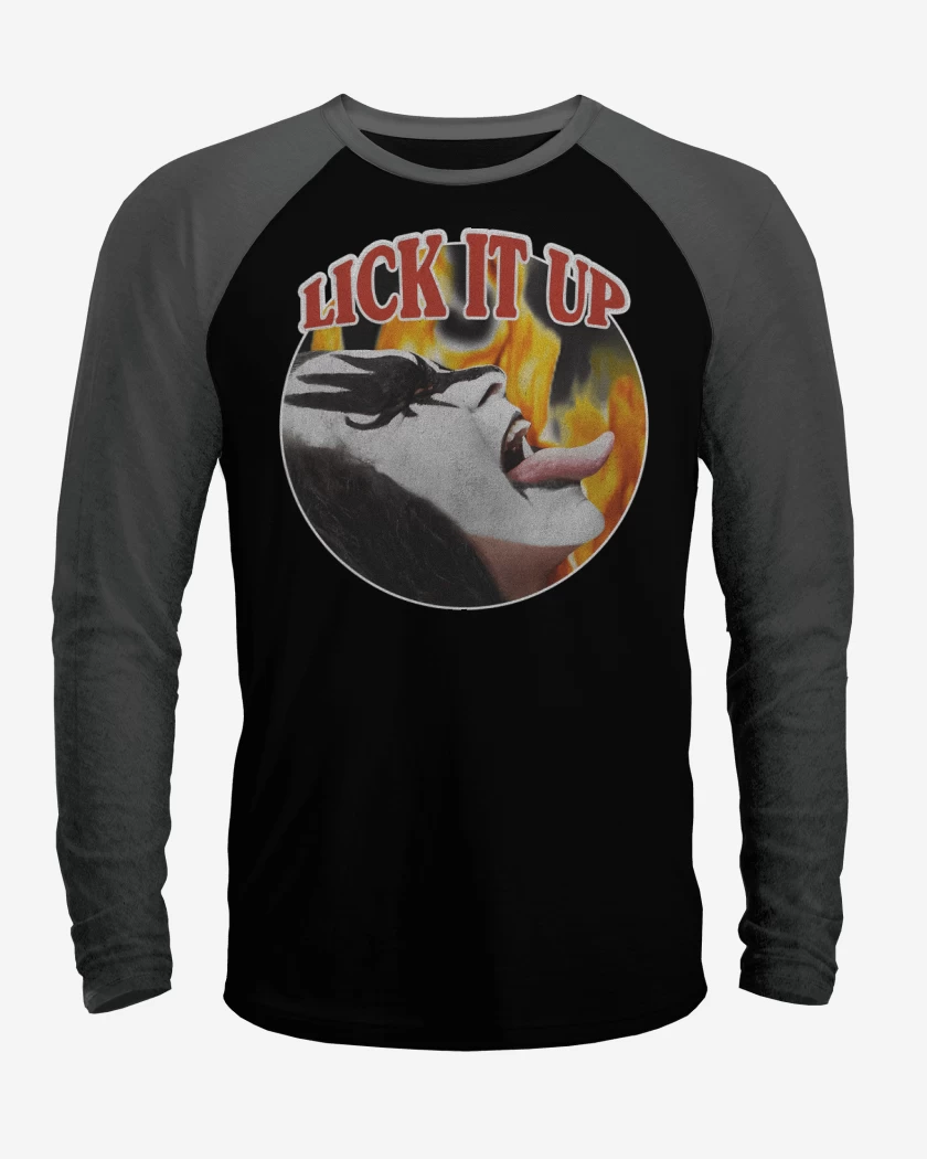 Polera Raglan Negro / Negro Heather de Lick it UP!