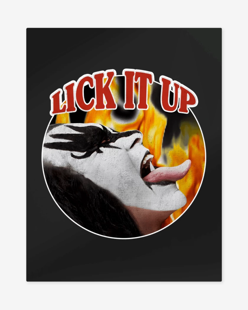 Print metalico Negro de Lick it UP!