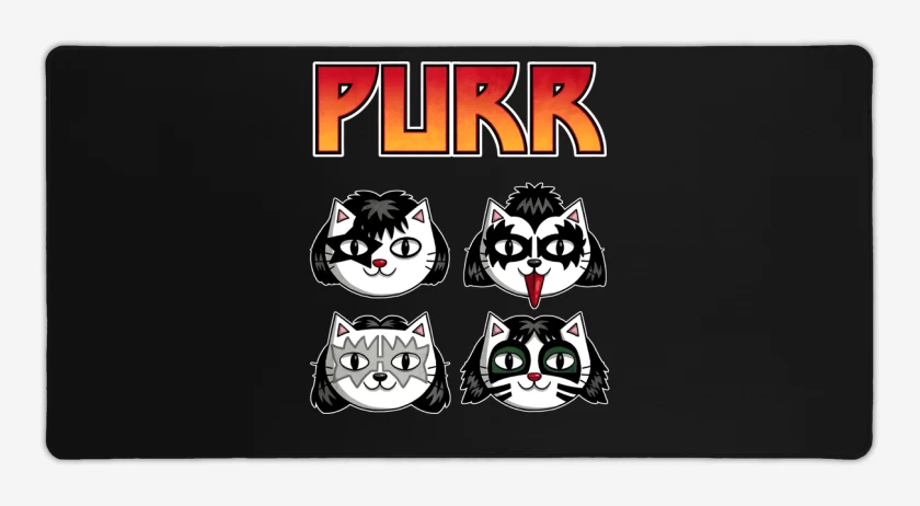 Mouse pad Gamer Negro de Purr