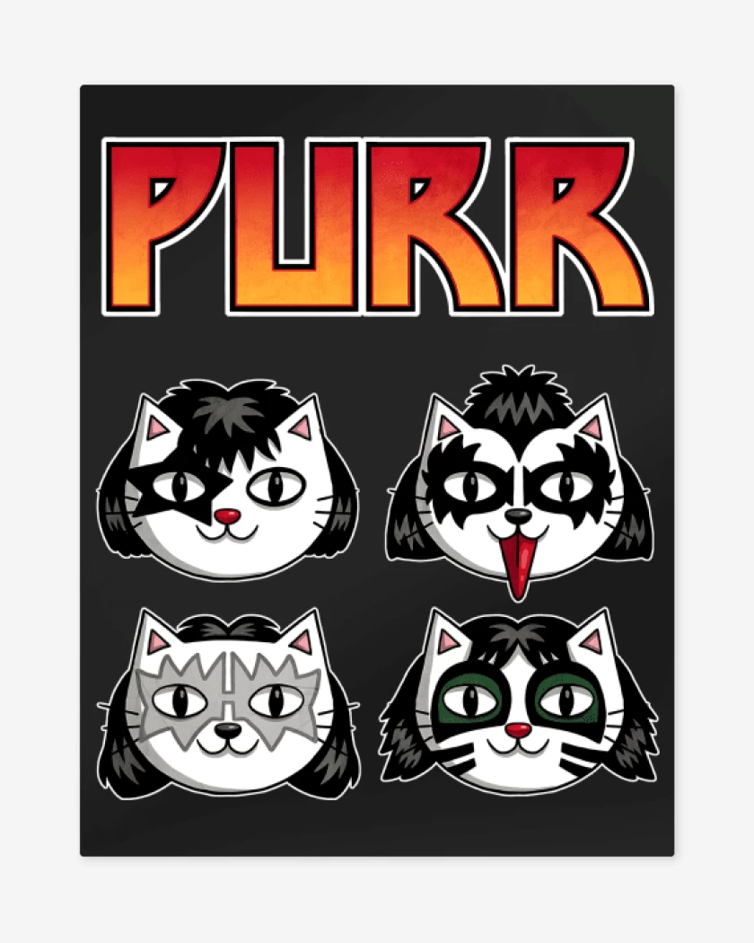 Print metalico Negro de Purr