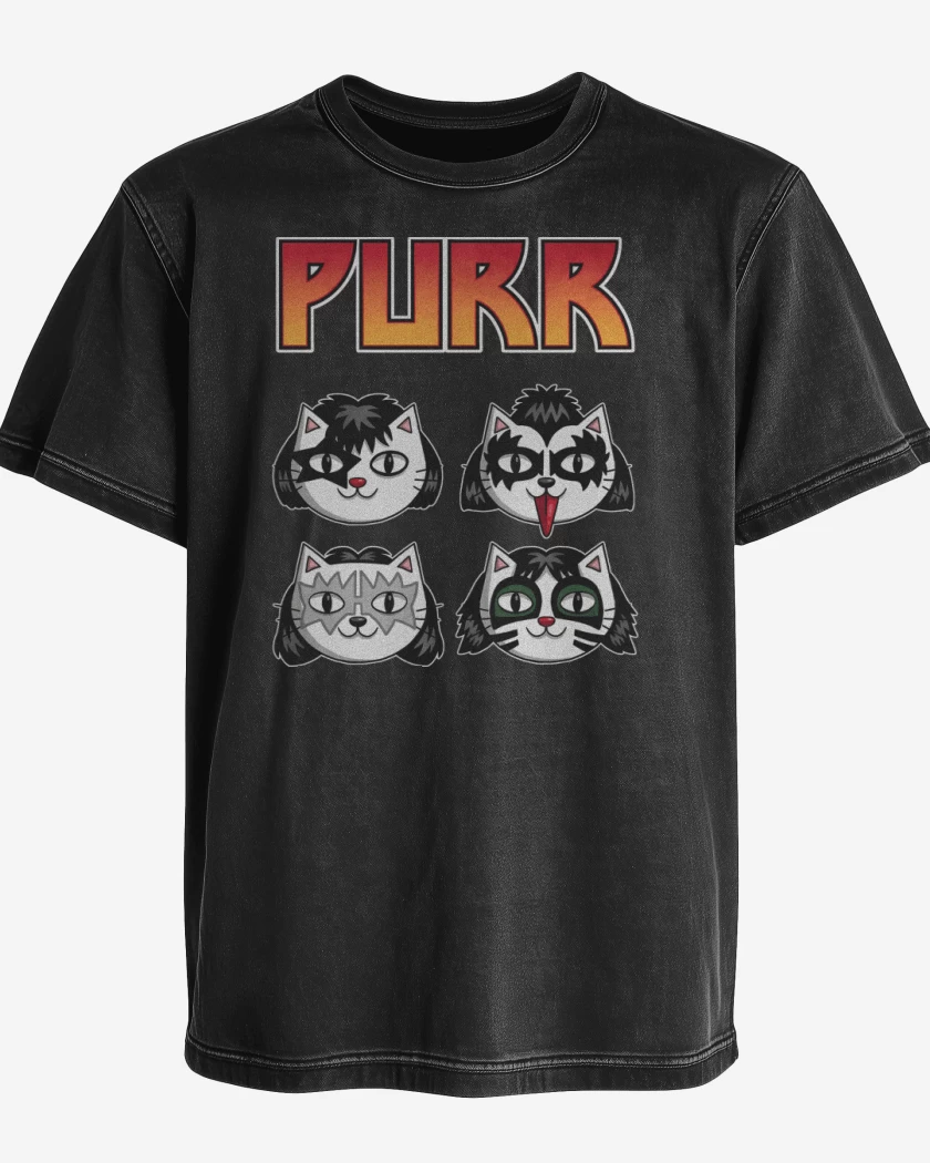 Polera desgastada Negro de Purr