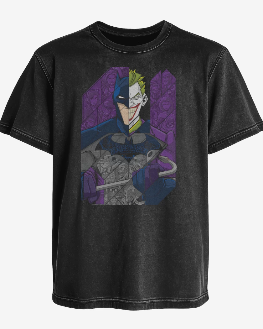 Polera desgastada Negro de Orden y Caos