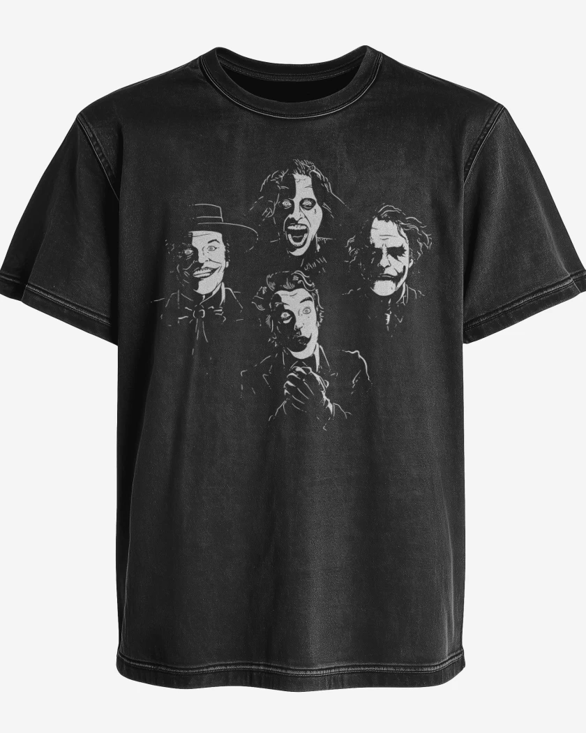 Polera desgastada Negro de Rhapsody
